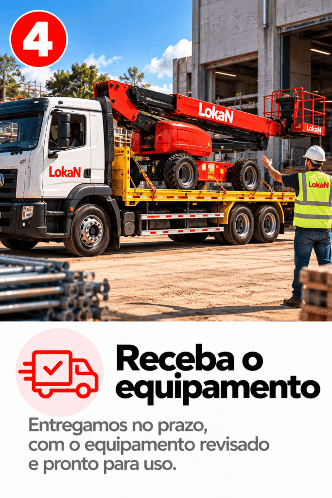 Receba o equipamento